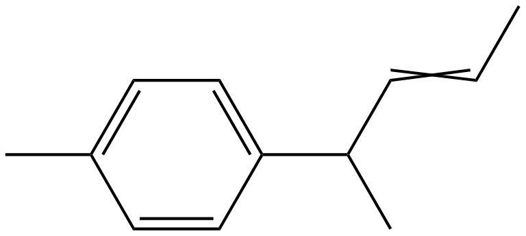 Image of 1-methyl-4-(1-methyl-2-butenyl)benzene