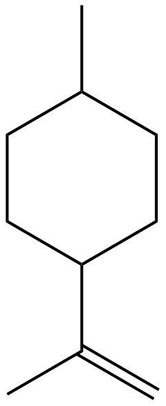 Image of 1-methyl-4-(1-methylethenyl)cyclohexane