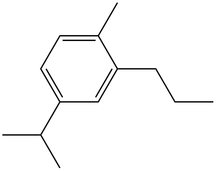 Image of 1-methyl-4-(1-methylethyl)-2-propylbenzene