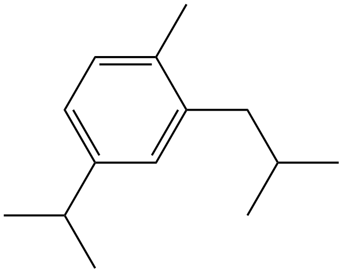 Image of 1-methyl-4-(1-methylethyl)-2-(2-methylpropyl)benzene