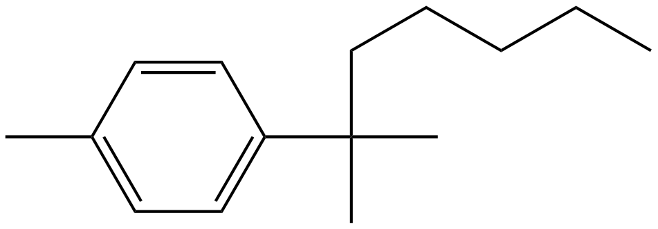 Image of 1-methyl-4-(1,1-dimethylhexyl)benzene