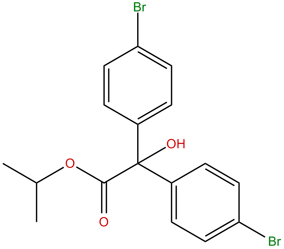 Image of 1-methylethyl 4-bromo-.alpha.-(4-bromophenyl)-.alpha.-hydroxybenzeneacetate
