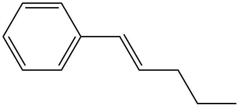 Image of 1-phenyl-1-pentene