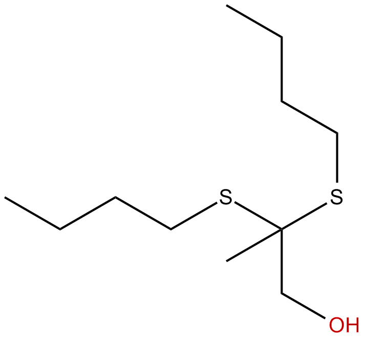 Image of 1-propanol, 2,2-bis(butylthio)-(9Cl)