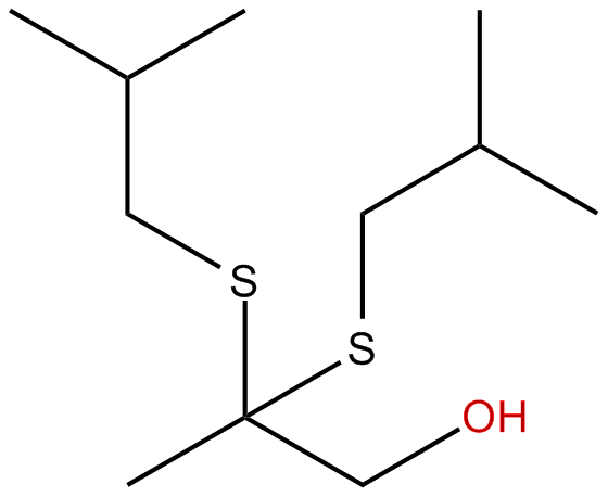 Image of 1-propanol, 2,2-bis[(2-methylpropyl)thio]-(9Cl)