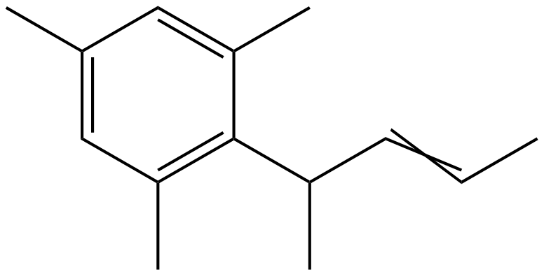 Image of 1-(1-methyl-2-butenyl)-2,4,6-trimethylbenzene