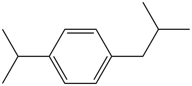 Image of 1-(1-methylethyl)-4-(2-methylpropyl)benzene