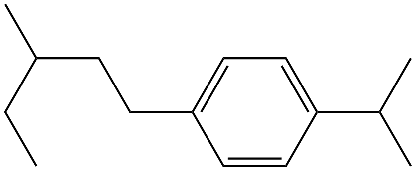 Image of 1-(1-methylethyl)-4-(3-methylpentyl)benzene