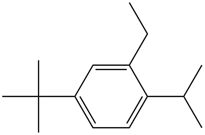Image of 1-(1,1-dimethylethyl)-3-ethyl-4-(1-methylethyl)benzene