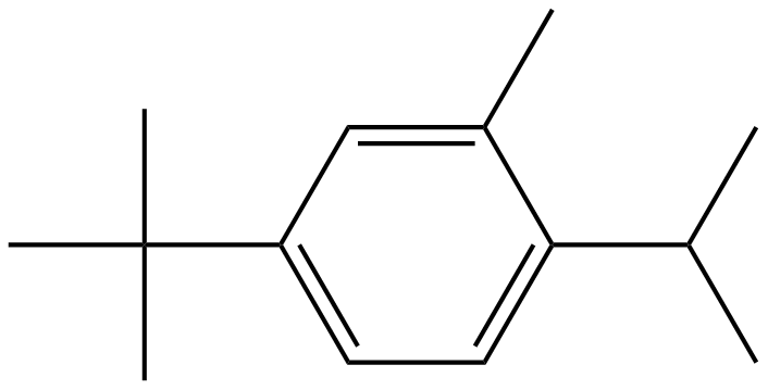Image of 1-(1,1-dimethylethyl)-3-methyl-4-(1-methylethyl)benzene