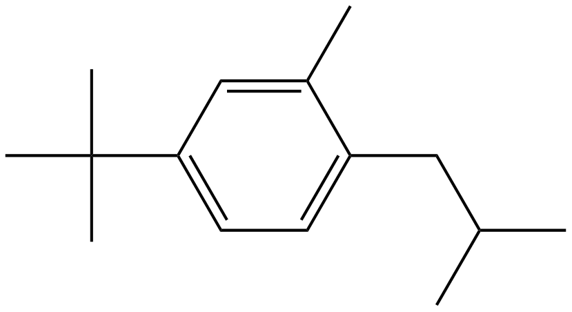 Image of 1-(1,1-dimethylethyl)-3-methyl-4-(2-methylpropyl)benzene