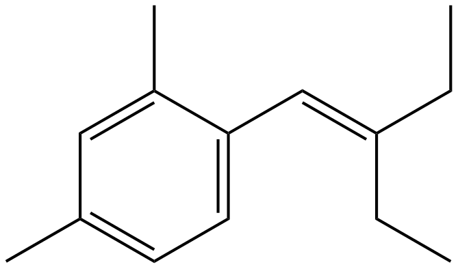 Image of 1-(2-ethyl-1-butenyl)-2,4-dimethylbenzene