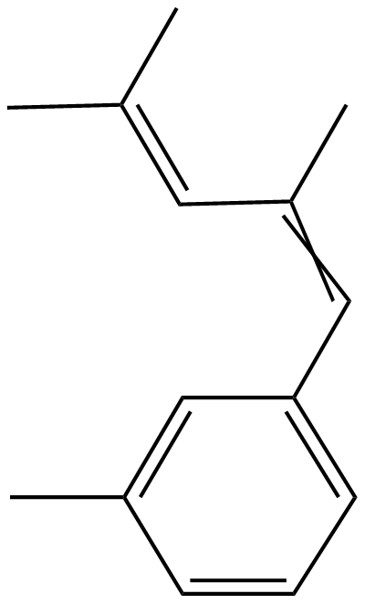 Image of 1-(2,4-dimethyl-1,3-pentadienyl)-3-methylbenzene