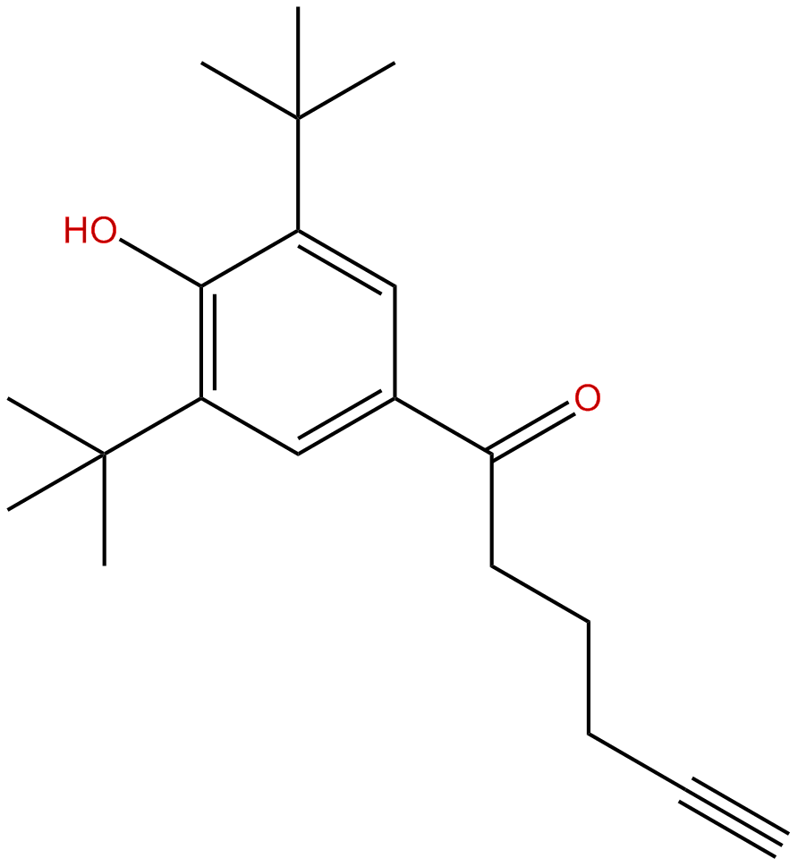 Image of 1-[3,5-bis-(1,1-dimethylethyl)-4-hydroxyphenyl]-5- hexyn-1-one