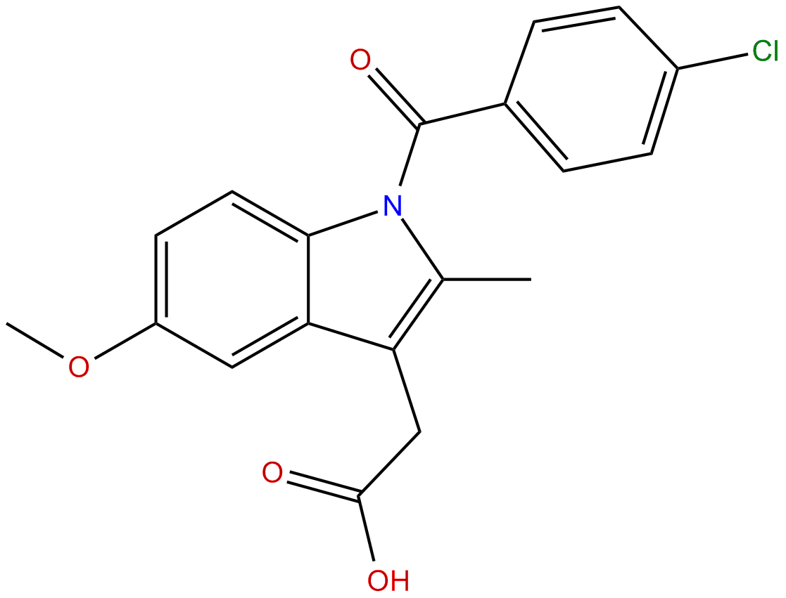 Image of 1-(4-chlorobenzoyl)-5-methoxy-2-methyl-1H-indole-3-acetic acid