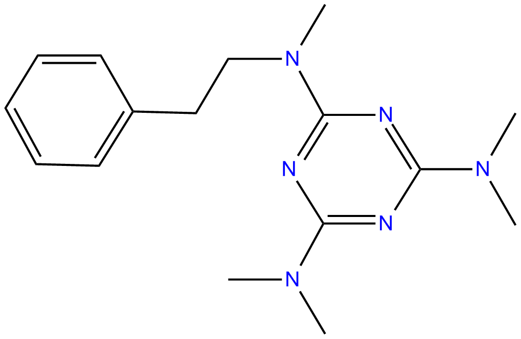 Image of 1-(methylphenethylamino)-3,5-bis(dimethylamino)-s-triazine