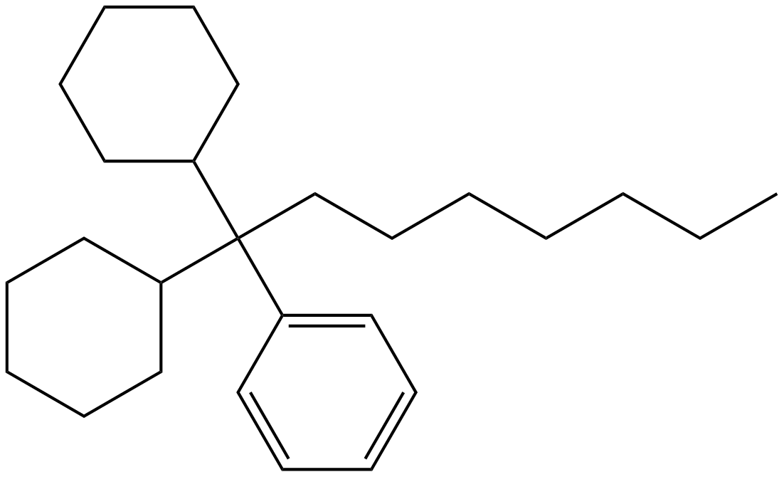 Image of 1,1-dicyclohexyl-1-phenyloctane
