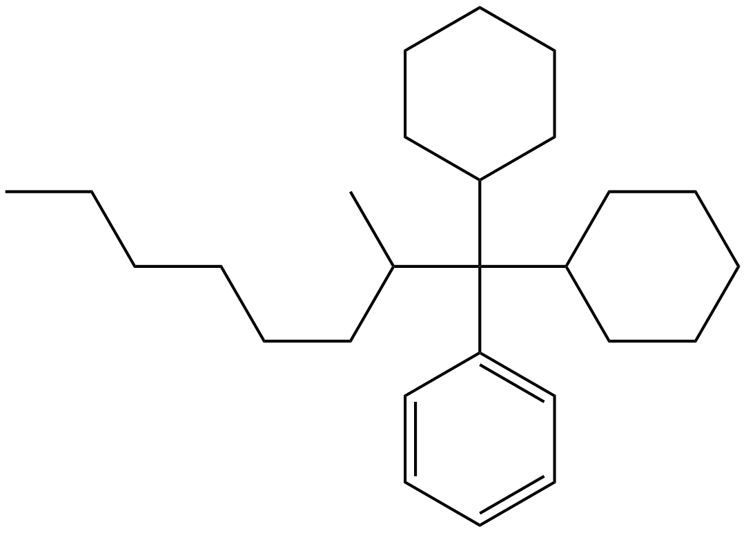 Image of 1,1-dicyclohexyl-2-methyl-1-phenyloctane