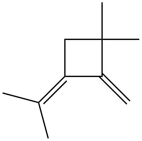 Image of 1,1-dimethyl-2-methylene-3-(1-methylethylidene)cyclobutane