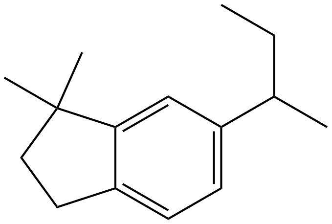 Image of 1,1-dimethyl-6-(1-methylpropyl)indan
