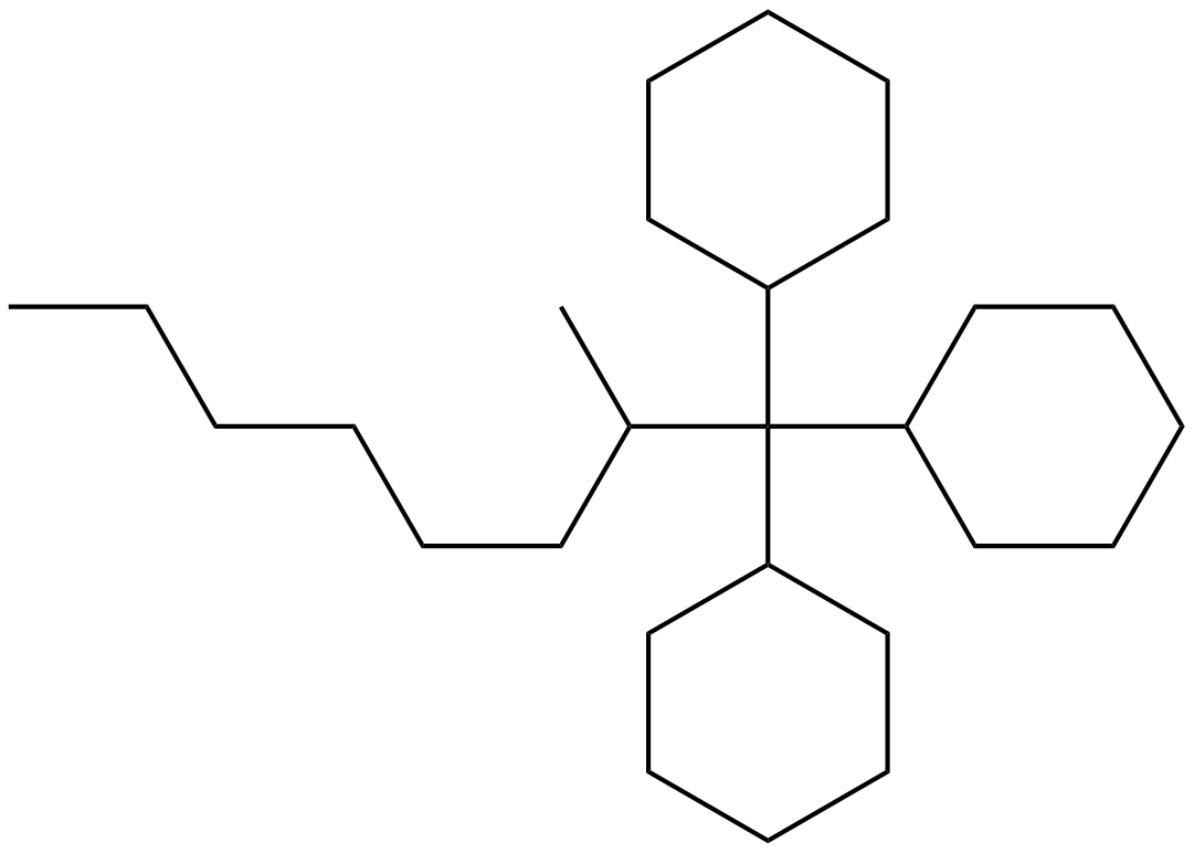 Image of 1,1,1-tricyclohexyl-2-methyloctane