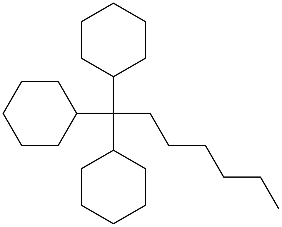Image of 1,1,1-tricyclohexylheptane