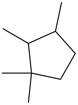 Image of 1,1,2,3-tetramethylcyclopentane