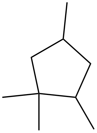 Image of 1,1,2,4-tetramethylcyclopentane