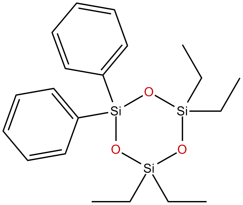 Image of 1,1,3,3-tetraethyl-5,5-diphenylcyclotrisiloxane