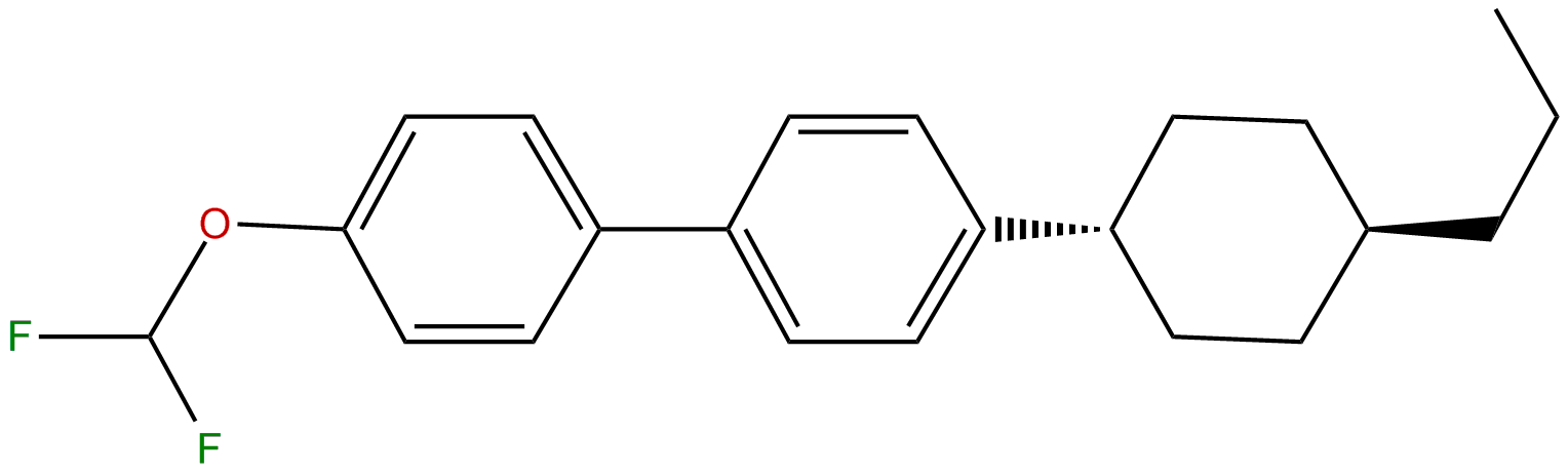 Image of 1,1'-biphenyl, 4-(difluoromethoxy)-4'-(4-propylcyclohexyl)-, trans-
