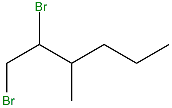 Image of 1,2-dibromo-3-methylhexane
