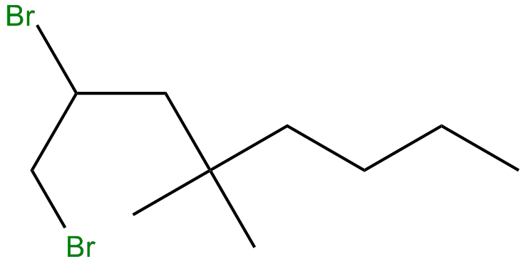 Image of 1,2-dibromo-4,4-dimethyloctane