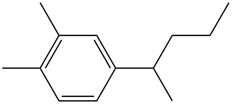 Image of 1,2-dimethyl-4-(1-methylbutyl)benzene