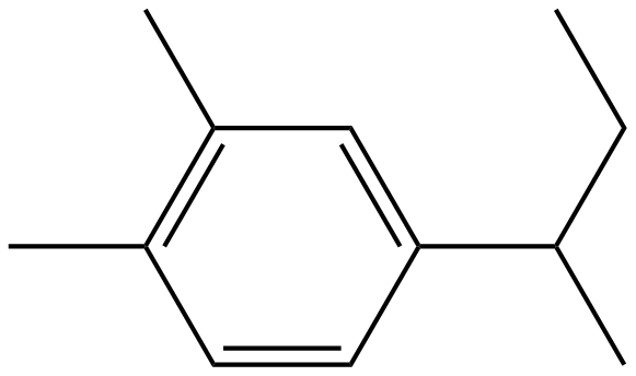 Image of 1,2-dimethyl-4-(1-methylpropyl)benzene