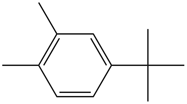 Image of 1,2-dimethyl-4-(1,1-dimethylethyl)benzene