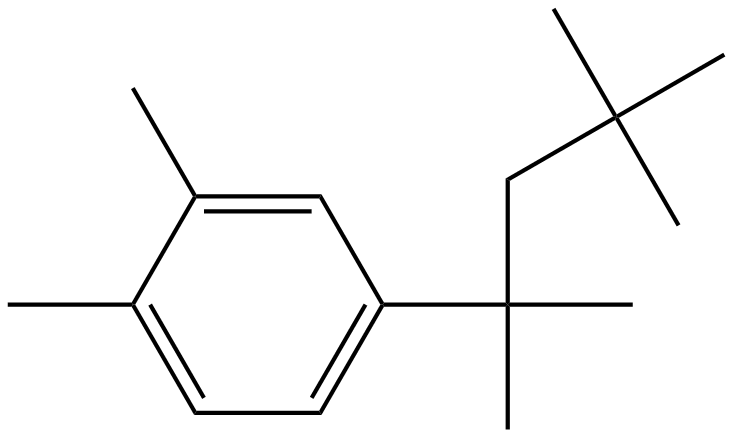 Image of 1,2-dimethyl-4-(1,1,3,3-tetramethylbutyl)benzene