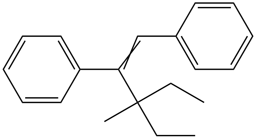 Image of 1,2-diphenyl-3-ethyl-3-methyl-1-pentene