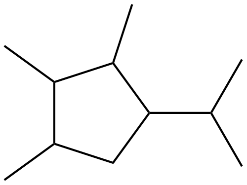 Image of 1,2,3-trimethyl-4-(1-methylethyl)cyclopentane