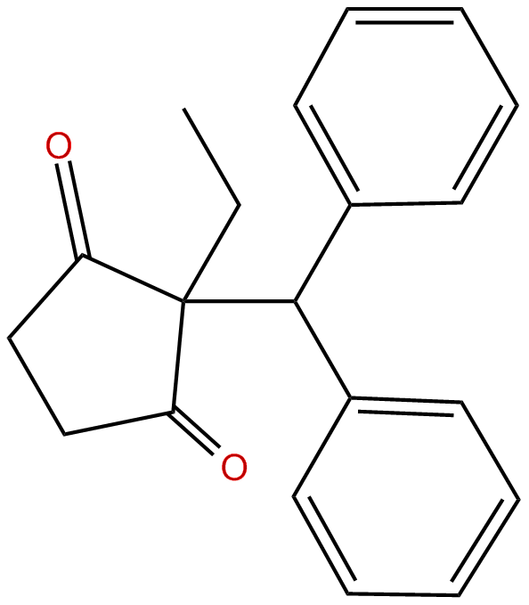 Image of 1,3-cyclopentanedione, 2-(diphenylmethyl)-2-ethyl-