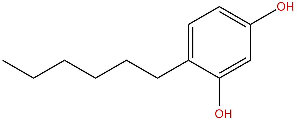 Image of 1,3-dihydroxy-4-hexylbenzene