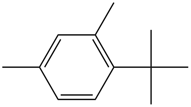 Image of 1,3-dimethyl-4-(1,1-dimethylethyl)benzene