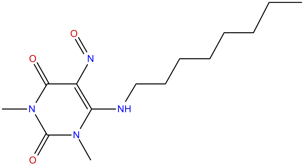 Image of 1,3-dimethyl-5-nitroso-4-(octylamino)uracil
