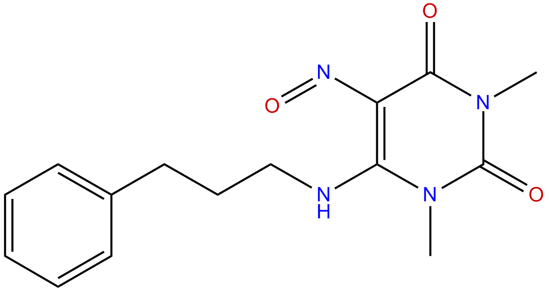 Image of 1,3-dimethyl-5-nitroso-6-[(3-phenylpropyl)amino]-2,4(1H,3H)-pyrimidinedione