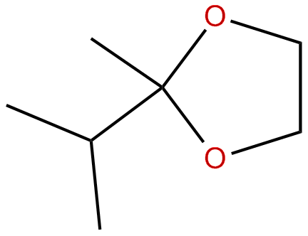 Image of 1,3-dioxolane, 2-methyl-2-(1-methylethyl)-