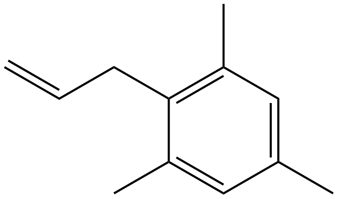 Image of 1,3,5-trimethyl-2-(2-propenyl)benzene