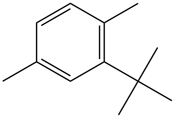 Image of 1,4-dimethyl-2-(1,1-dimethylethyl)benzene