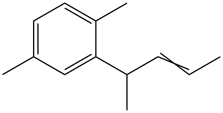 Image of 1,4-dimethyl-5-(1-methyl-2-butenyl)benzene