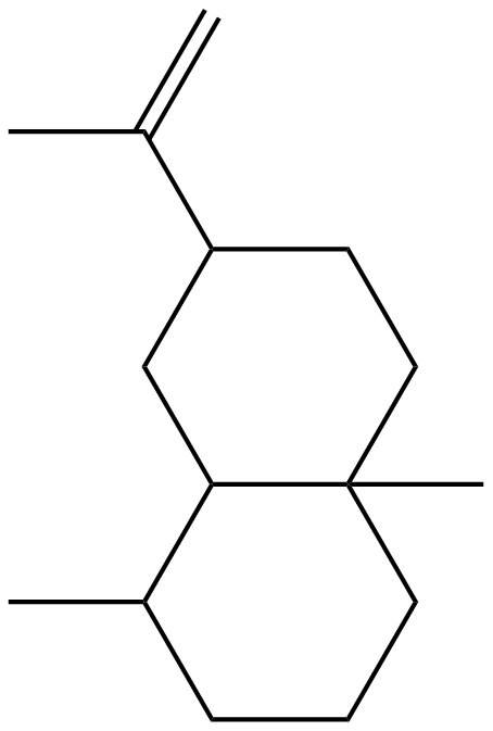 Image of 1,5-dimethyl-8-(1-methylethenyl)bicyclo[4.4.0]decane