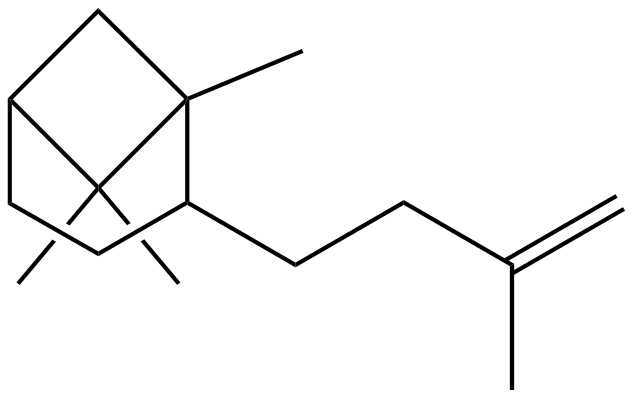 Image of 1,7,7-trimethyl-2-(3-methyl-3-butenyl)bicyclo[3.1.1]heptane