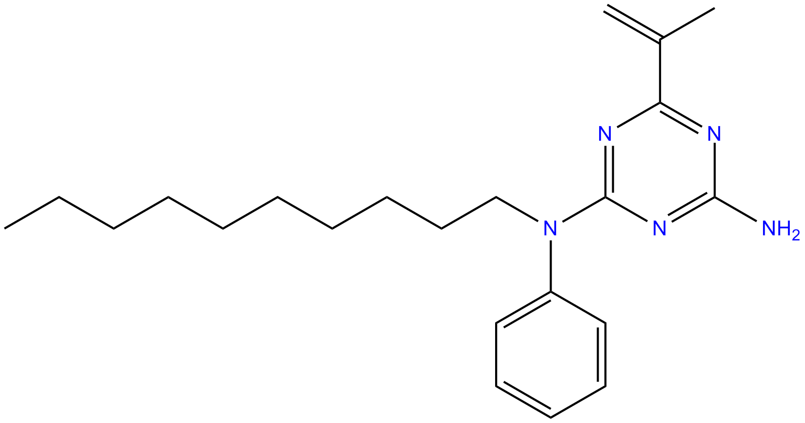 Image of 2-amino-4-(N-decylanilino)-6-isopropenyl-1,3,5-triazine